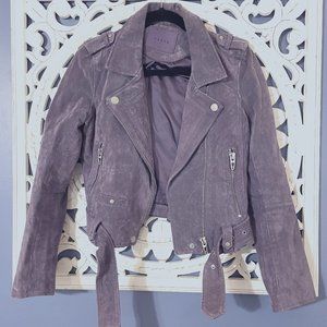Blank NYC Purple Suede Moto Jacket